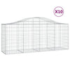 VidaXL Schanskorven 10 st gewelfd 200x50x80 100 cm ijzer