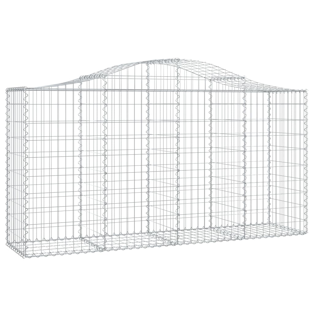 VidaXL Schanskorven 2 st gewelfd 200x50x100 120 cm ijzer