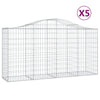 VidaXL Schanskorven 5 st gewelfd 200x50x100 120 cm ijzer
