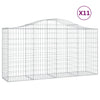 VidaXL Schanskorven 11 st gewelfd 200x50x100 120 cm ijzer