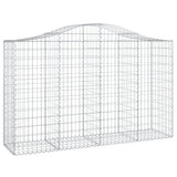 VidaXL Schanskorven 8 st gewelfd 200x50x120 140 cm ijzer - afbeelding 3