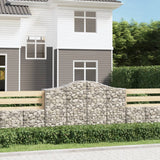 VidaXL Schanskorven 8 st gewelfd 200x50x120 140 cm ijzer - afbeelding 1