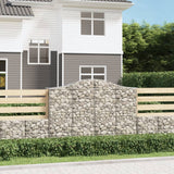 VidaXL Schanskorven 3 st gewelfd 200x50x140 160 cm ijzer - afbeelding 1
