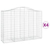 VidaXL Schanskorven 4 st gewelfd 200x50x140 160 cm ijzer