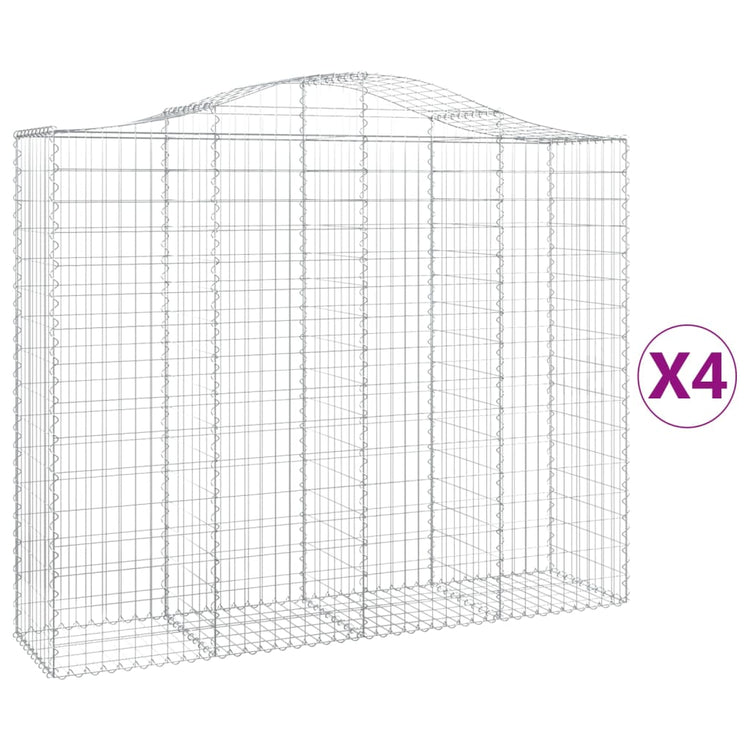 VidaXL Schanskorven 4 st gewelfd 200x50x160 180 cm ijzer