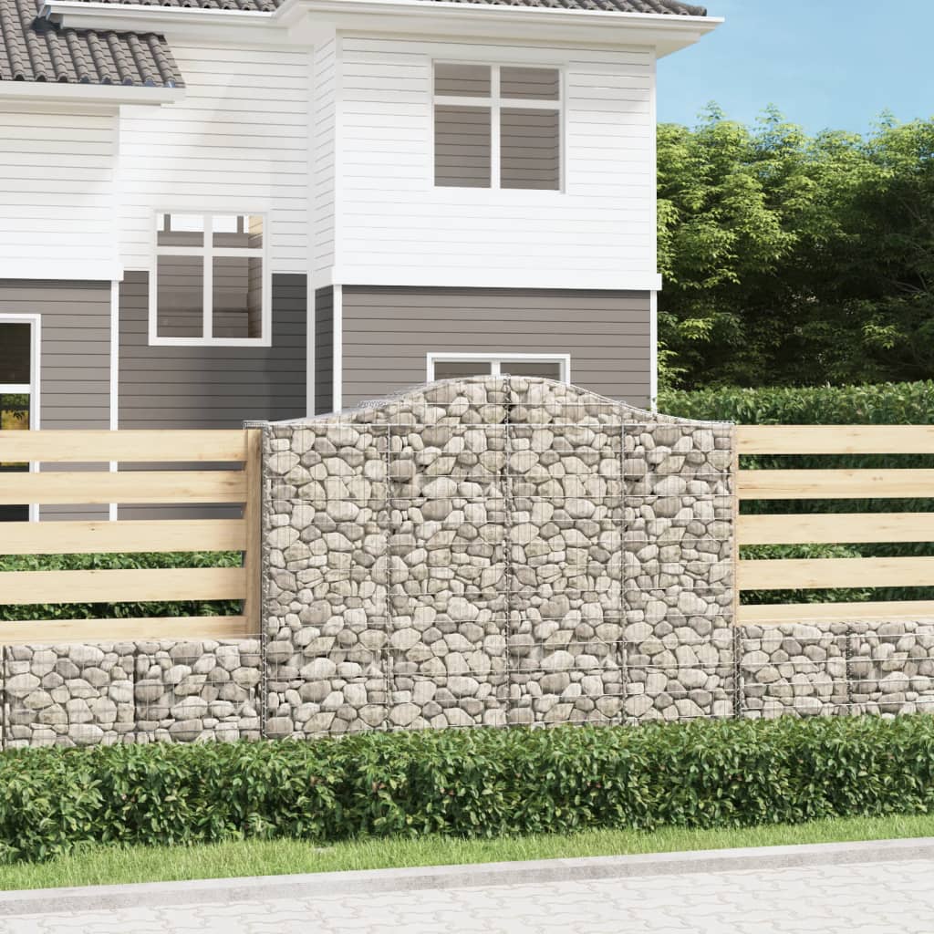 VidaXL Schanskorven 4 st gewelfd 200x50x160 180 cm ijzer