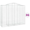 VidaXL Schanskorven 6 st gewelfd 200x50x160 180 cm ijzer