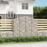 VidaXL Schanskorven 3 st gewelfd 200x50x180 200 cm ijzer - afbeelding 1