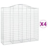 VidaXL Schanskorven 4 st gewelfd 200x50x180 200 cm ijzer
