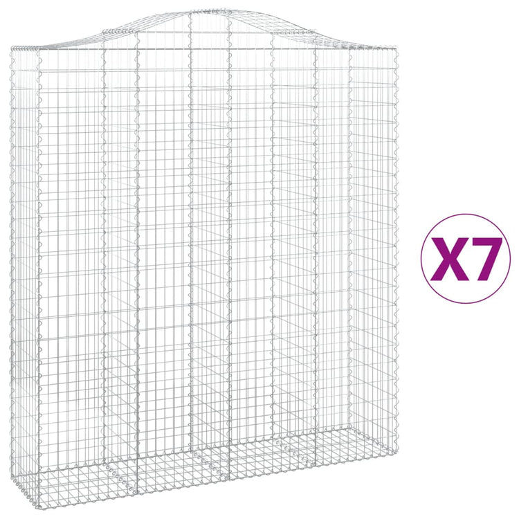 VidaXL Schanskorven 7 st gewelfd 200x50x220 240 cm ijzer