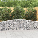 VidaXL Schanskorven 6 st gewelfd 400x30x60 80 cm ijzer - afbeelding 1
