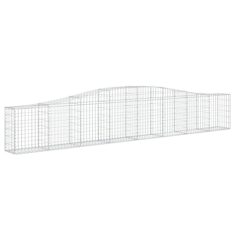 VidaXL Schanskorven 8 st gewelfd 400x30x60 80 cm ijzer