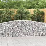 VidaXL Schanskorven 6 st gewelfd 400x30x80 100 cm ijzer - afbeelding 1