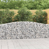 VidaXL Schanskorven 7 st gewelfd 400x30x80 100 cm ijzer - afbeelding 1