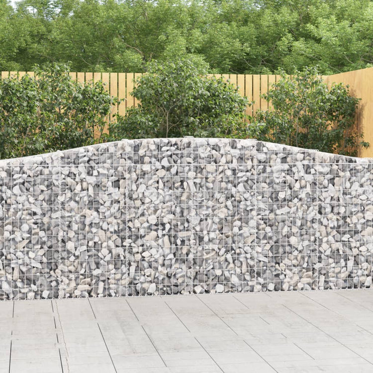 VidaXL Schanskorven 6 st gewelfd 400x30x100 120 cm ijzer