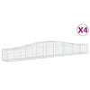 VidaXL Schanskorven 4 st gewelfd 400x50x40 60 cm ijzer