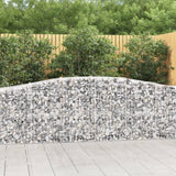 VidaXL Schanskorven 6 st gewelfd 400x50x80 100 cm gegalvaniseerd ijzer - afbeelding 1