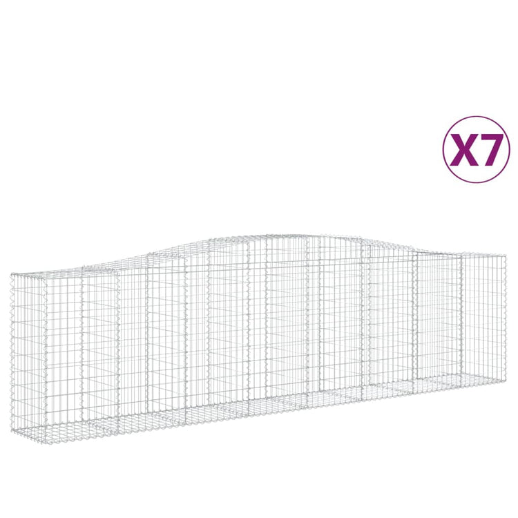 VidaXL Schanskorven 7 st gewelfd 400x50x100 120 cm ijzer