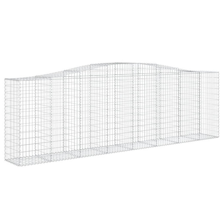 VidaXL Schanskorven 2 st gewelfd 400x50x120 140 cm ijzer