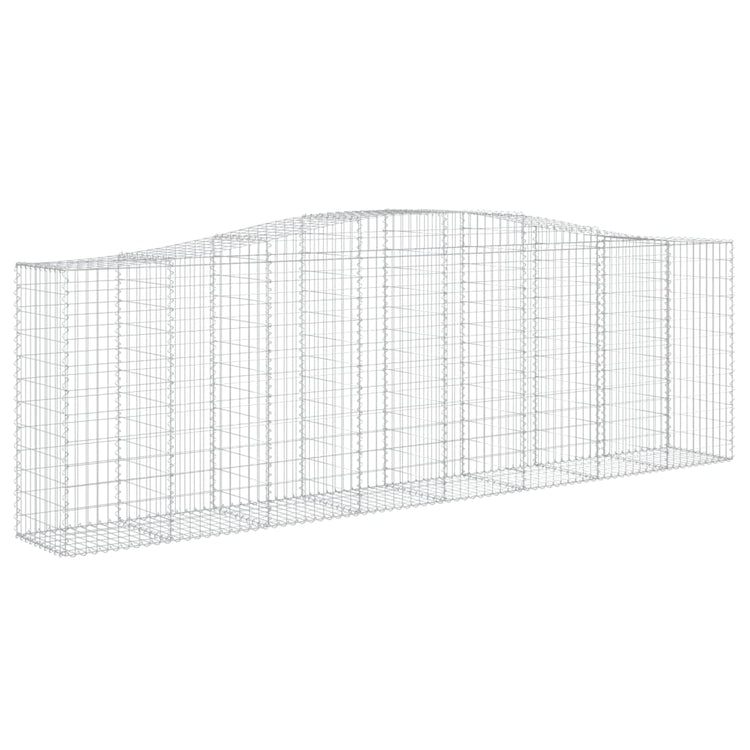 VidaXL Schanskorven 4 st gewelfd 400x50x120 140 cm ijzer