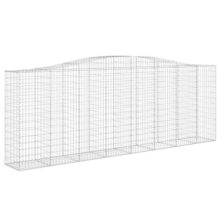 VidaXL Schanskorven 3 st gewelfd 400x50x140 160 cm ijzer