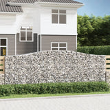 VidaXL Schanskorven 4 st gewelfd 400x50x140 160 cm ijzer - afbeelding 1