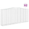 VidaXL Schanskorven 2 st gewelfd 400x50x180 200 cm ijzer