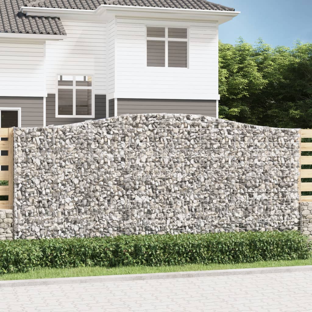 VidaXL Schanskorven 2 st gewelfd 400x50x180 200 cm ijzer