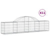 VidaXL Schanskorven 11 st gewelfd 200x30x40 60 cm gegalvaniseerd ijzer