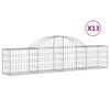 VidaXL Schanskorven 13 st gewelfd 200x30x40 60 cm gegalvaniseerd ijzer