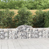 Vidaxl schanskorven 2 st gewelfd 200x30x60 80 cm gegalvaniseerd ijzer