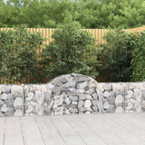 VidaXL Schanskorven 10 st gewelfd 200x30x60 80 cm gegalvaniseerd ijzer - afbeelding 1