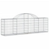 VidaXL Schanskorven 11 st gewelfd 200x30x60 80 cm gegalvaniseerd ijzer - afbeelding 3