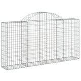 VidaXL Schanskorven 9 st gewelfd 200x30x100 120 cm ijzer - afbeelding 3