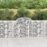 VidaXL Schanskorven 9 st gewelfd 200x30x100 120 cm ijzer - afbeelding 1