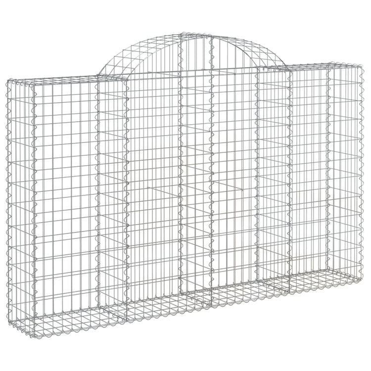 VidaXL Schanskorven 2 st gewelfd 200x30x120 140 cm ijzer