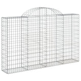 VidaXL Schanskorven 5 st gewelfd 200x30x120 140 cm ijzer - afbeelding 3