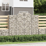 VidaXL Schanskorven 6 st gewelfd 200x30x160 180 cm ijzer - afbeelding 1