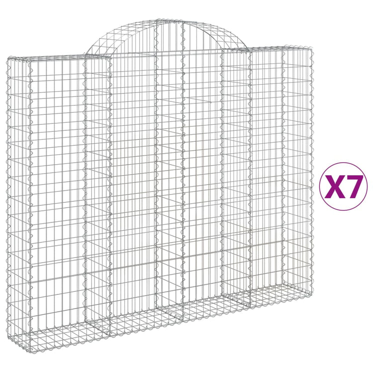 VidaXL Schanskorven 7 st gewelfd 200x30x160 180 cm ijzer