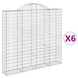 VidaXL Schanskorven 6 st gewelfd 200x30x180 200 cm ijzer - afbeelding 2
