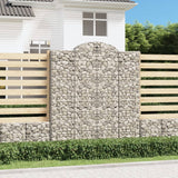 VidaXL Schanskorven 5 st gewelfd 200x30x220 240 cm ijzer - afbeelding 1