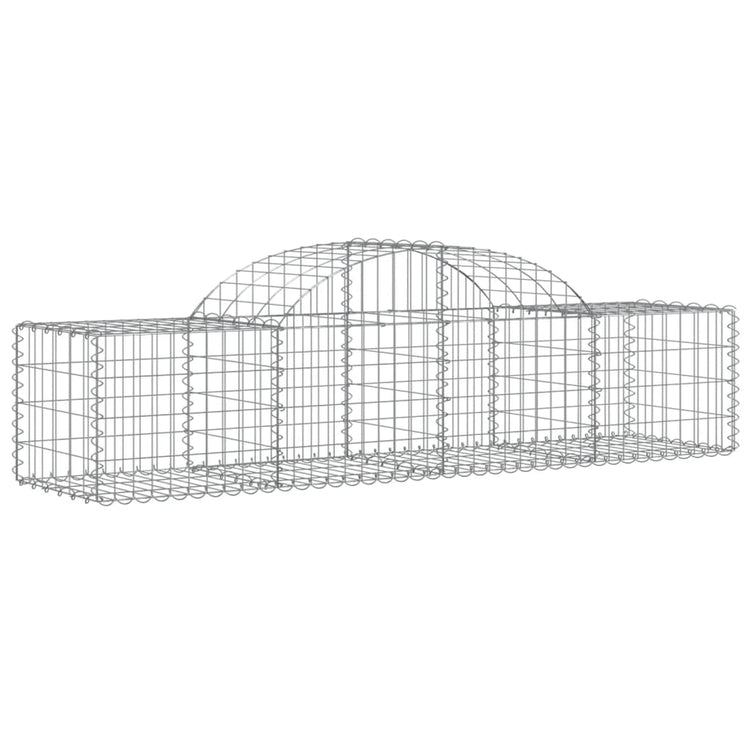 VidaXL Schanskorven 2 st gewelfd 200x50x40 60 cm gegalvaniseerd ijzer