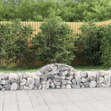 VidaXL Schanskorven 10 st gewelfd 200x50x40 60 cm gegalvaniseerd ijzer - afbeelding 1