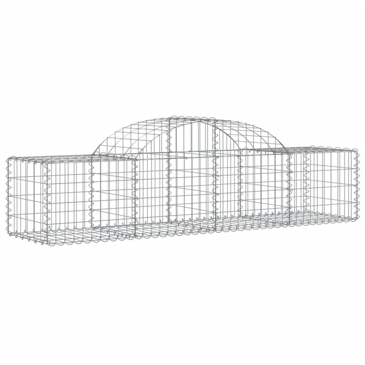 VidaXL Schanskorven 15 st gewelfd 200x50x40 60 cm gegalvaniseerd ijzer