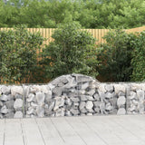 VidaXL Schanskorven 3 st gewelfd 200x50x60 80 cm gegalvaniseerd ijzer - afbeelding 1