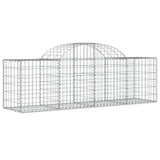 VidaXL Schanskorven 6 st gewelfd 200x50x60 80 cm gegalvaniseerd ijzer - afbeelding 3