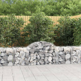 VidaXL Schanskorven 8 st gewelfd 200x50x60 80 cm gegalvaniseerd ijzer - afbeelding 1