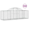 VidaXL Schanskorven 18 st gewelfd 200x50x60 80 cm gegalvaniseerd ijzer