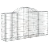 VidaXL Schanskorven 8 st gewelfd 200x50x100 120 cm ijzer - afbeelding 3