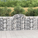VidaXL Schanskorven 8 st gewelfd 200x50x100 120 cm ijzer - afbeelding 1